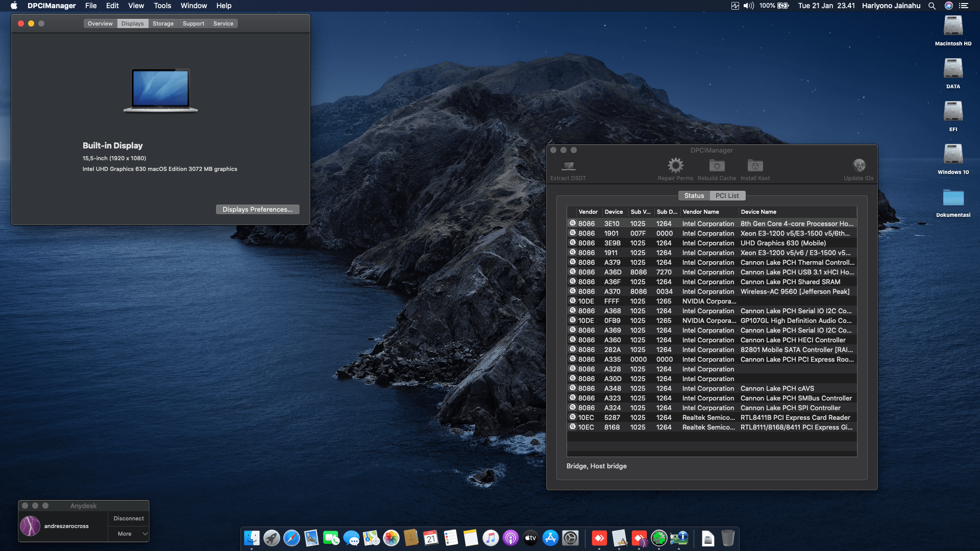 Acer Nitro 5 AN515 52 51T2 [CoffeeLake + Intel UHD 630 + I2C] 2